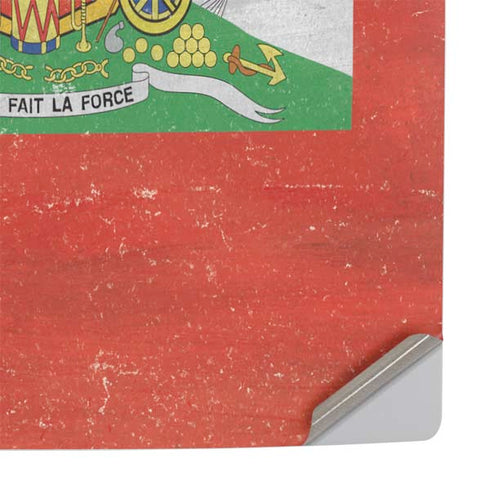 Haiti Flag Distressed PS5 Slim Digital Edition Console Skin